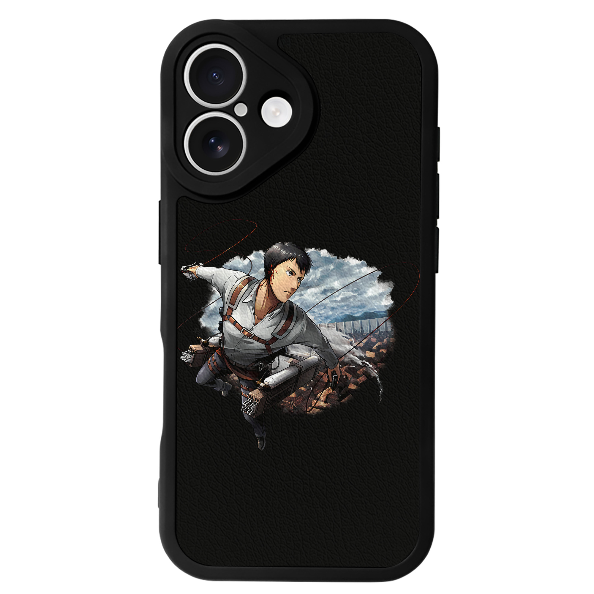 （画像用） 進撃の巨人 ベルトルト・フーバー Attack on Titan Bertholdt Hoover 【iPhone 16シリーズ対応】シリコンスマホケース（レザー調） 材質：シリコン